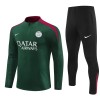 Sudadera De Entrenamiento Paris Saint-Germain Cremallera De Cuarto 2024-25 Verde - Niño